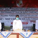 Wakil Bupati Lampung Utara Menyerahkan SK Kepada 891 Pengangkatan P3K Tahun 2021
