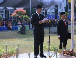 Bupati Lampung Utara ” Budi Utomo” Bertindak Menjadi Inspektur Upacara Hari Veteran Nasional
